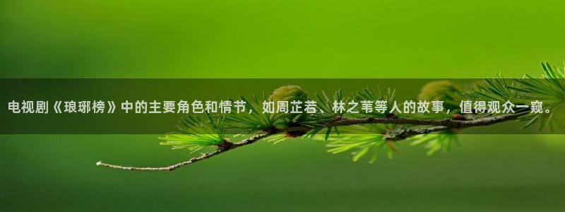 真不卡影院吧：电视剧《琅琊榜》中的主要角色和情节，如周芷若、林之苇等人的故事，值得观众一窥。